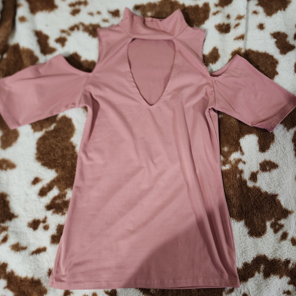 Pinc Pink Cold Shoulder Top